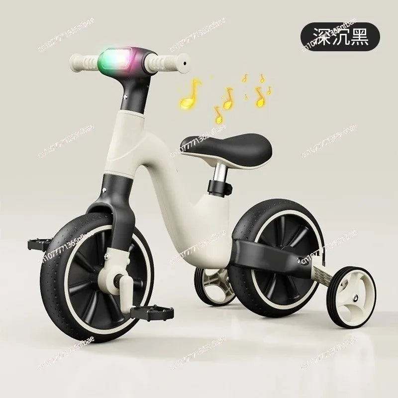 Kids' Multifunctional Tricycle Balance Bike with Music and Lights