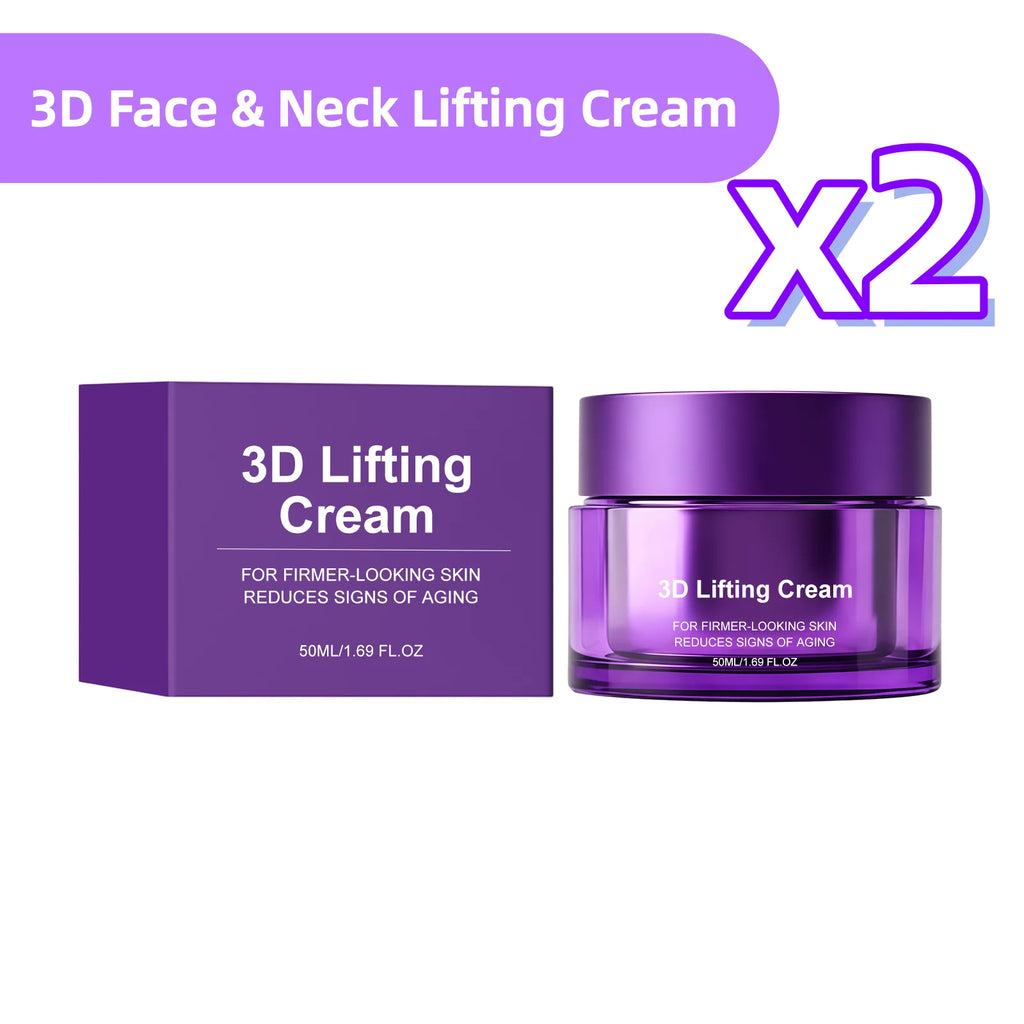 3D Face and Neck Lifting Cream Anti-Aging Moisturizer 1.8 oz