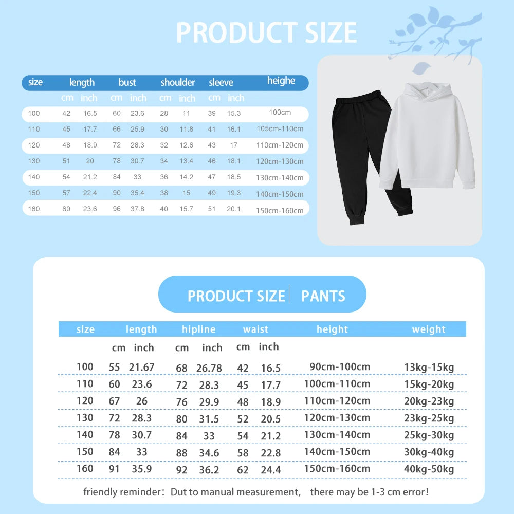 Kids' Letter Printed Hooded Jacket Pants Two-Piece Set