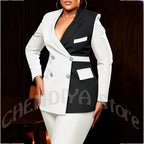 Women's Classic Tailored Blazer and Trousers Suit Set