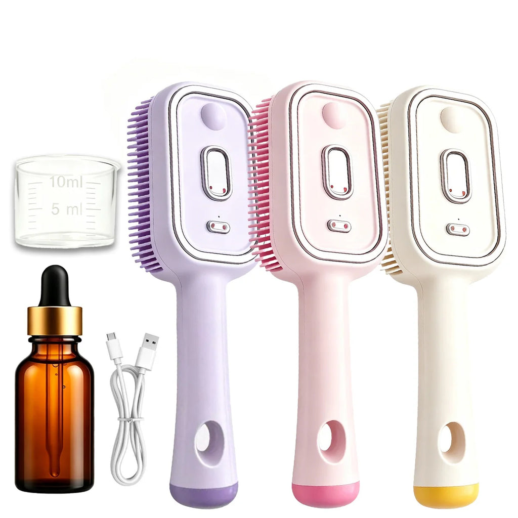 Electric Spray Air Cushion Massage Hair Straightener Steaming Comb