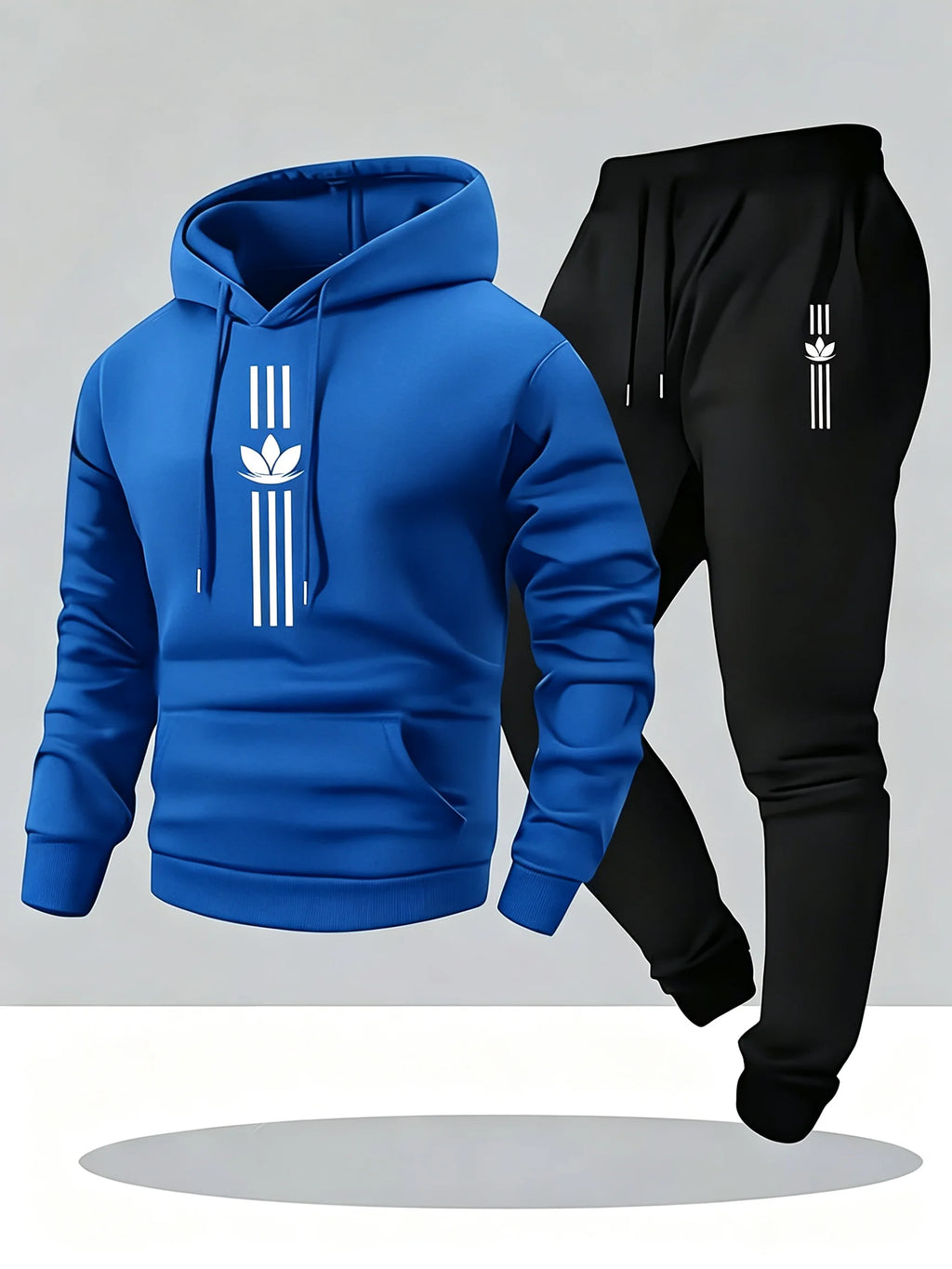 Men's Casual Hoodie and Sweatpants Two Piece Tracksuit Set