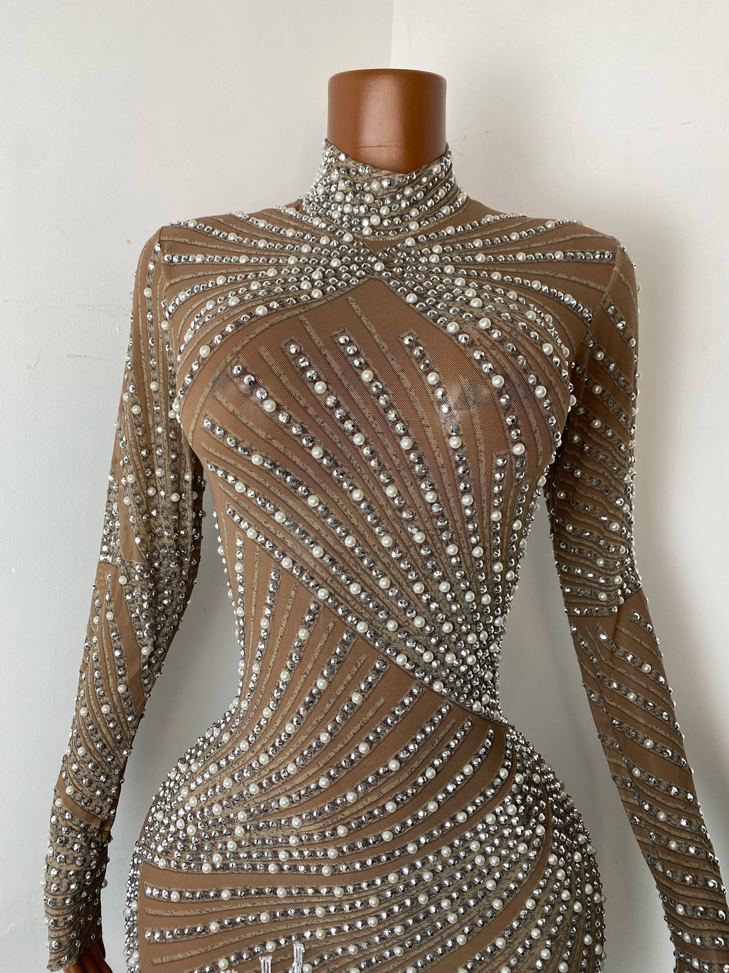 Women's Sexy Sequins Diamonds Tassel Bodycon Mini Dress