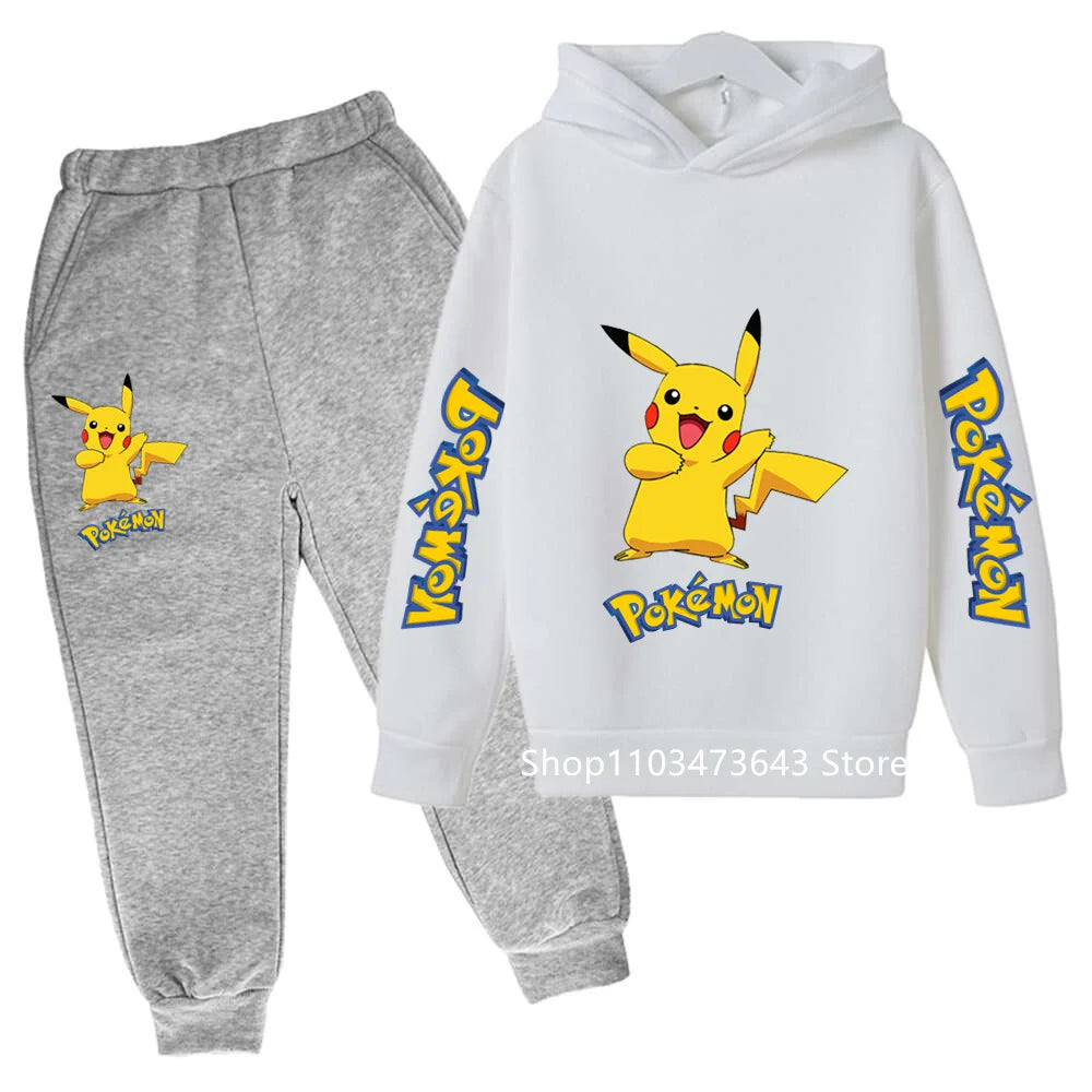 Kids' Cartoon Hoodie Sweatshirt Pants Two-Piece Set