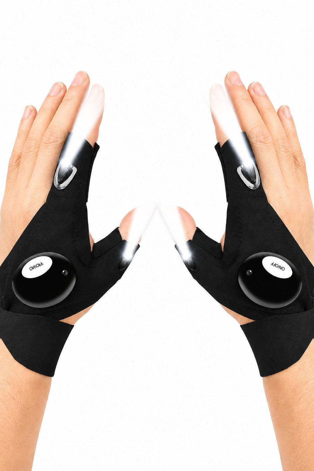 Waterproof LED Half Finger Flashlight Gloves