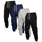 Men's Casual Solid Color Ankle Tied Jogging Pants Set