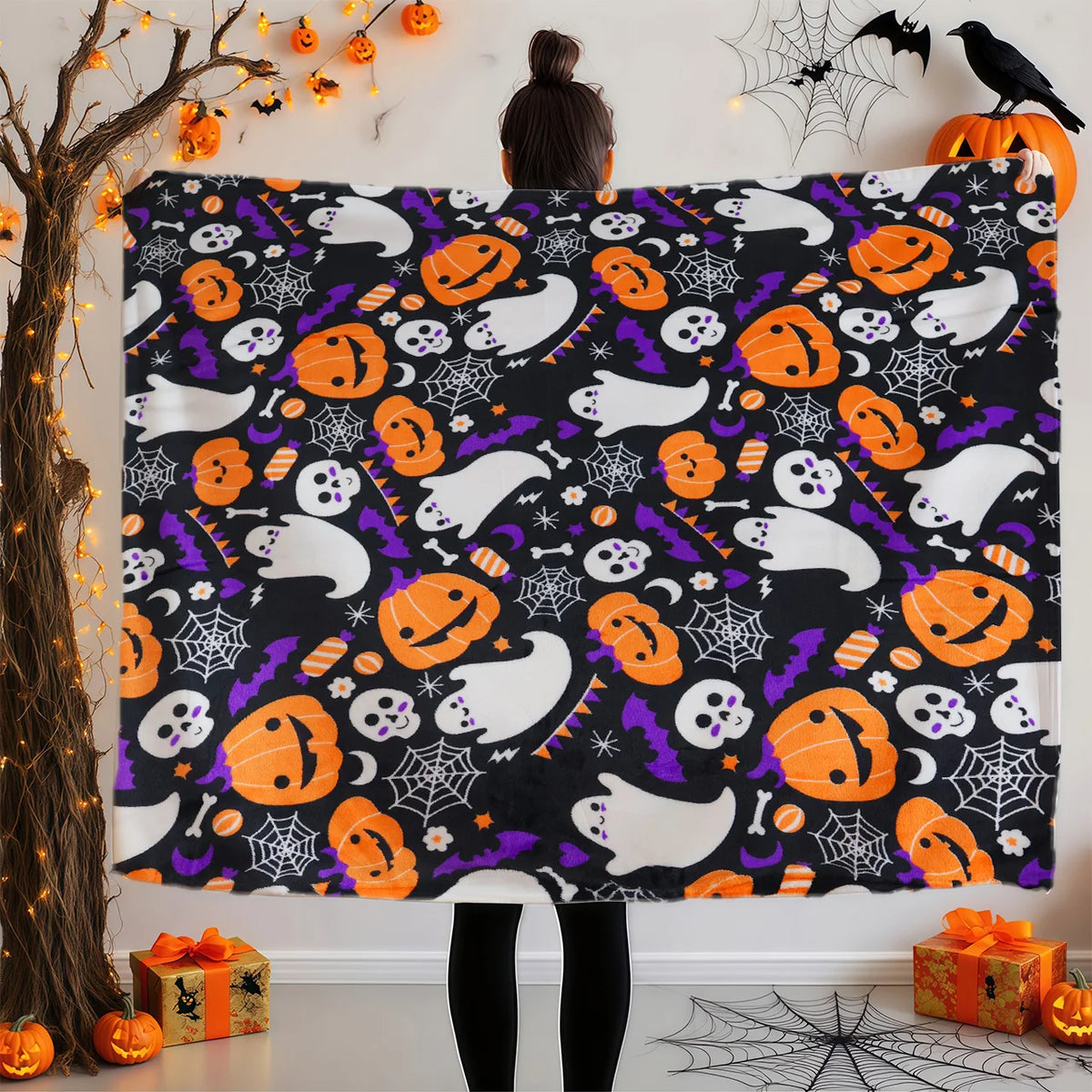 Soft Knit Polyester Blanket and Cozy Bed Throw