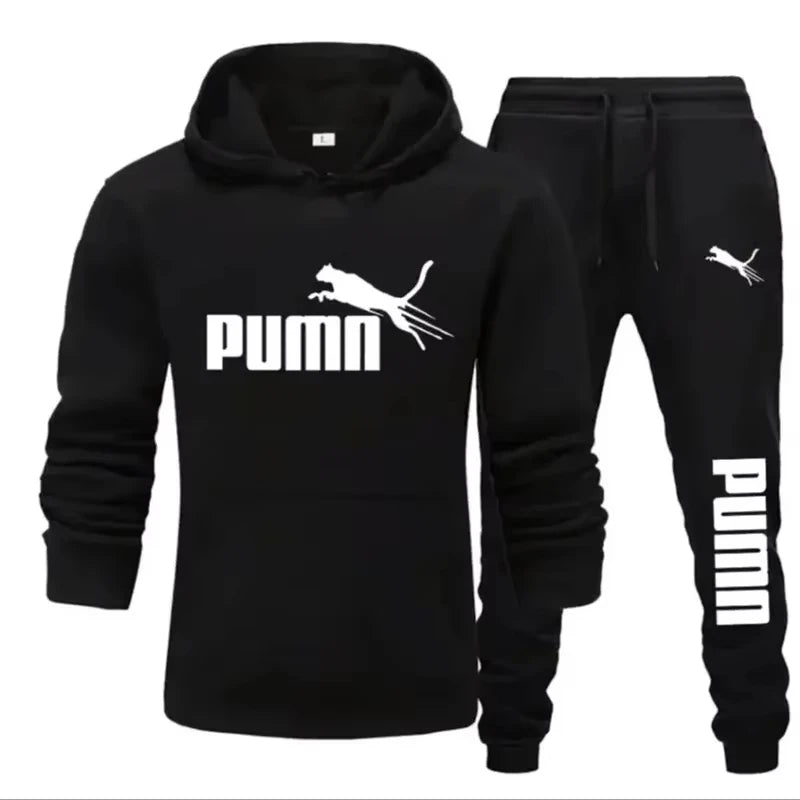 Men's Casual Pullover Hoodie and Pants Tracksuit Set