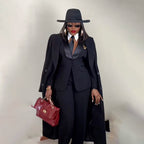 Men's Tailored Three-Piece Blazer Vest and Pants Suit