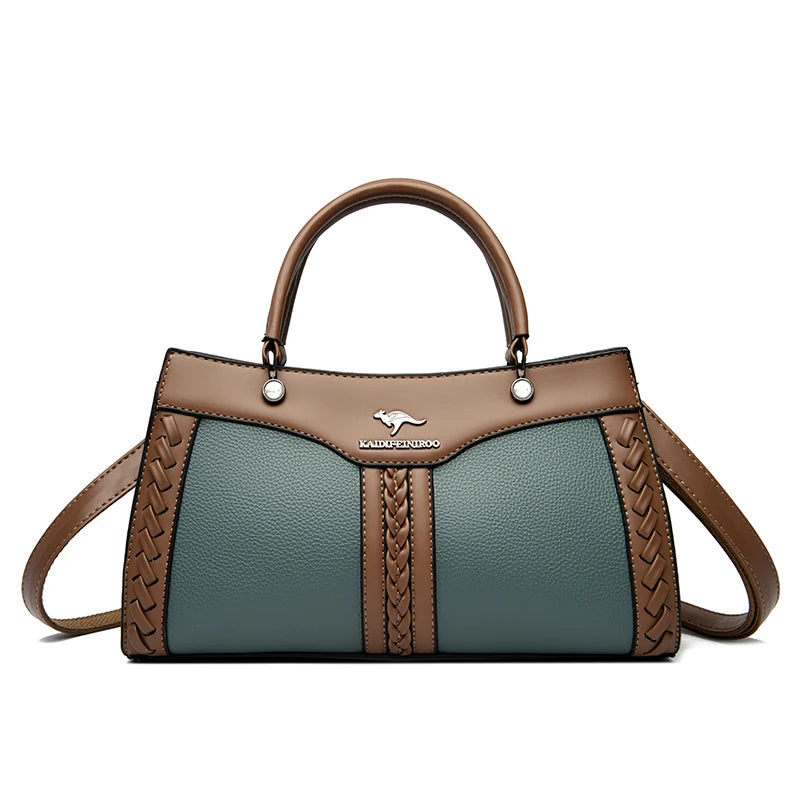 Women's Multi Layered Soft Leather Shoulder Crossbody Bag