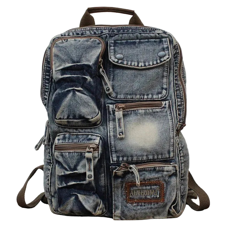 Unisex Fashion Denim 16 Inch Laptop Travel Backpack