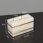White Onyx Natural Marble Bathroom Accessory Set M28