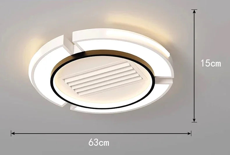 Modern Minimalist LED Ceiling Fan Light with Remote Control