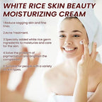 Unisex White Rice Essence Brightening Moisturizing Face Cream 1.1 oz