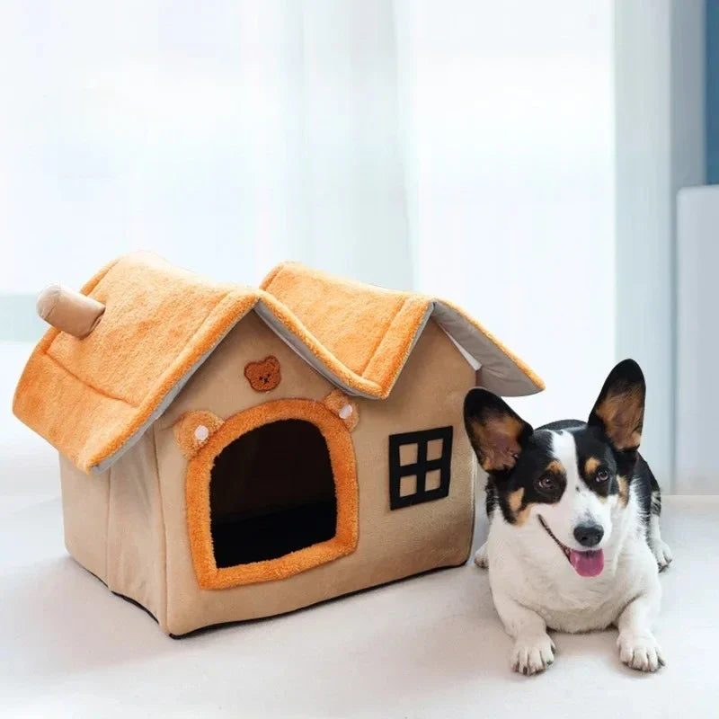 Foldable Dog House Kennel Bed Mat for Small and Medium Dogs and Cats