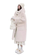 Women's Thick Warm Hooded Faux Fur Coat