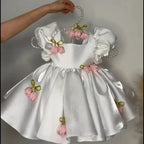 Girls' Tulip Flower Strap Princess Tutu Dress