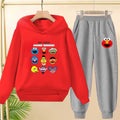 Kids' Printed Hooded Sweatshirt Pants Two-Piece Set