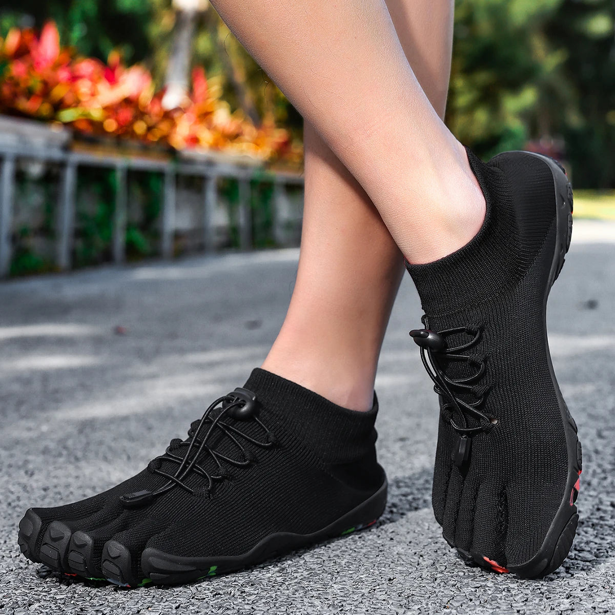Men's Five-Finger Mesh Athletic Shoes Slip-On Wading Sneakers