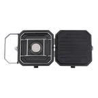 Folding 2-Burner Camping Gas Stove with Non-Stick Grill Pan
