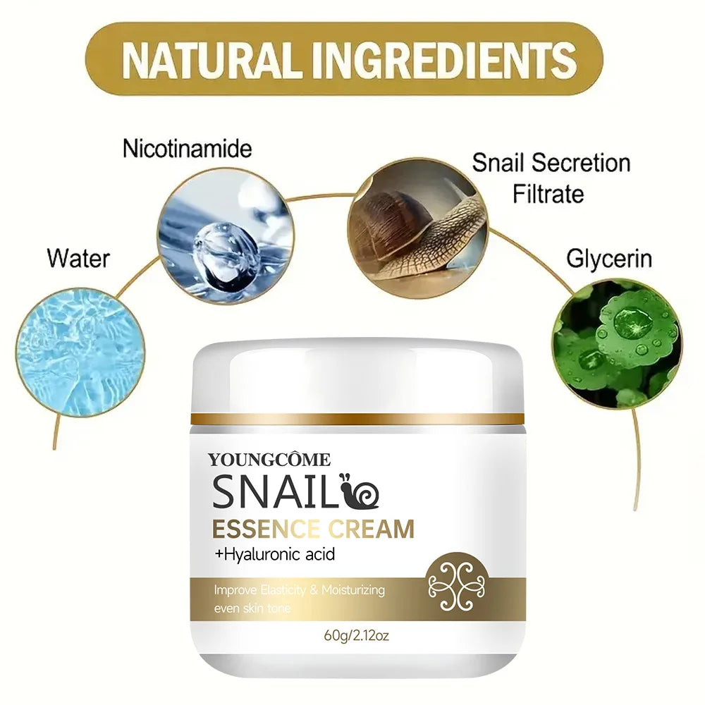 Women's Snail Essence Hyaluronic Acid Moisturizing Face Cream YH0896