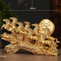 Eight Horses Resin Ornament and Feng Shui Desktop Figurine