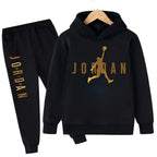 Kids' Slam Dunk Pattern Hoodie Pants Two-Piece Set