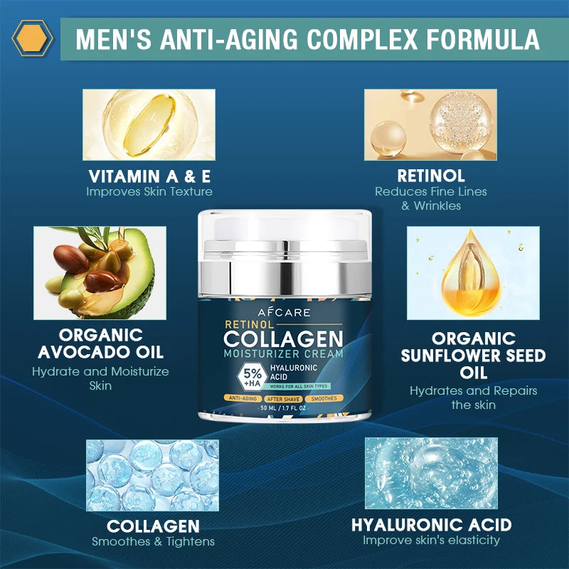 Unisex 8% Collagen & Retinol Anti-Aging Face Cream