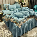 European Ice Rayon Duvet Cover and Silky Bedding Set