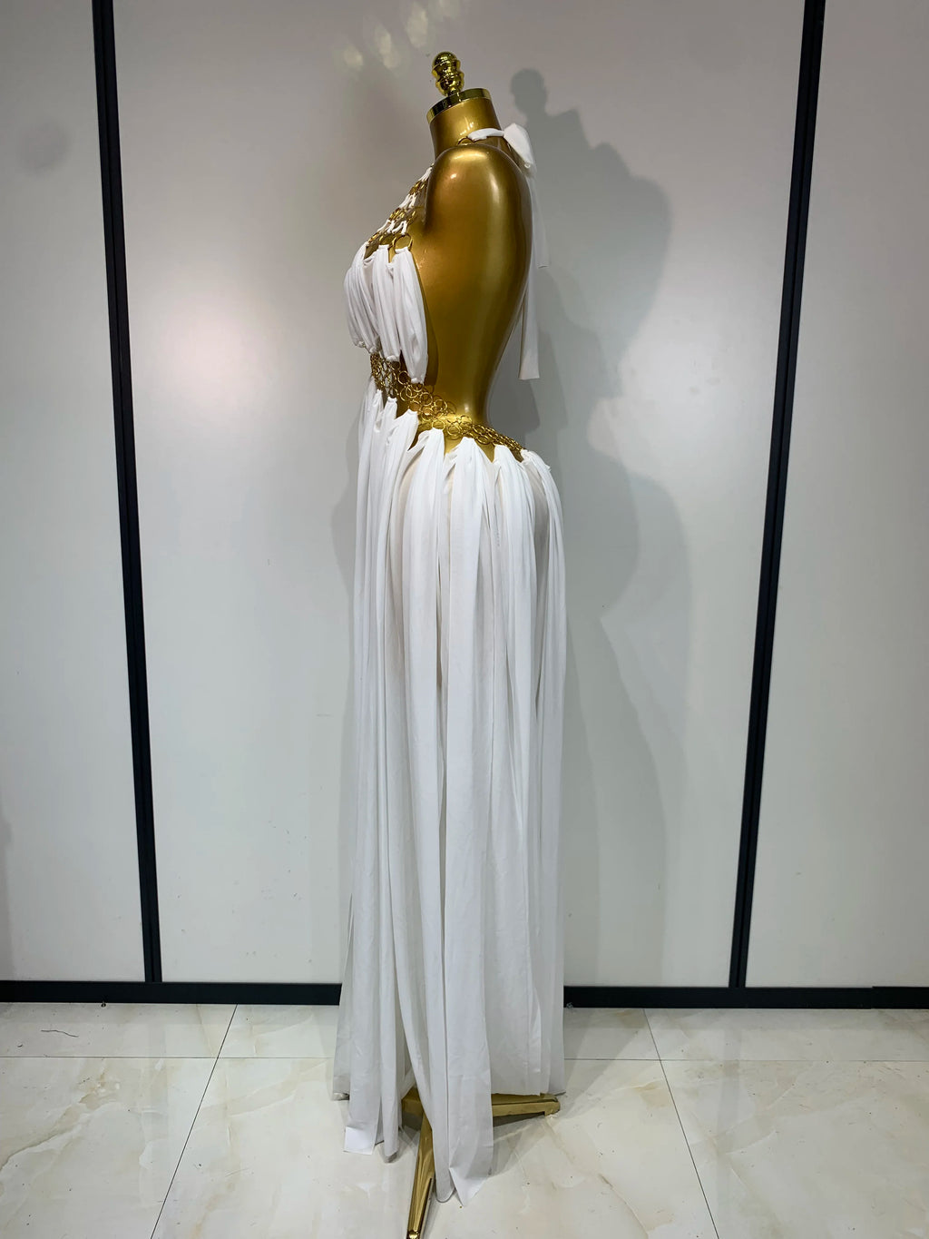 Women's Sexy Hollow Out Backless Halter Maxi Dress