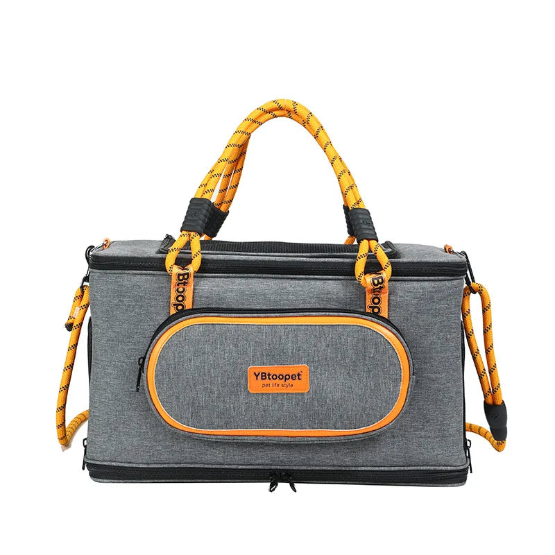 Water-Resistant Foldable Outdoor Pet Carrier Bag Breathable Tote for Cats and Small Dogs