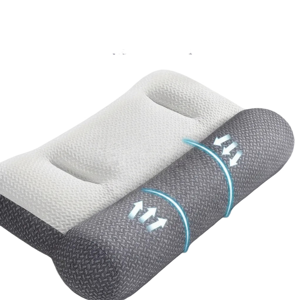 Ergonomic Zoned Traction Cervical Pillow Neck Support Grey