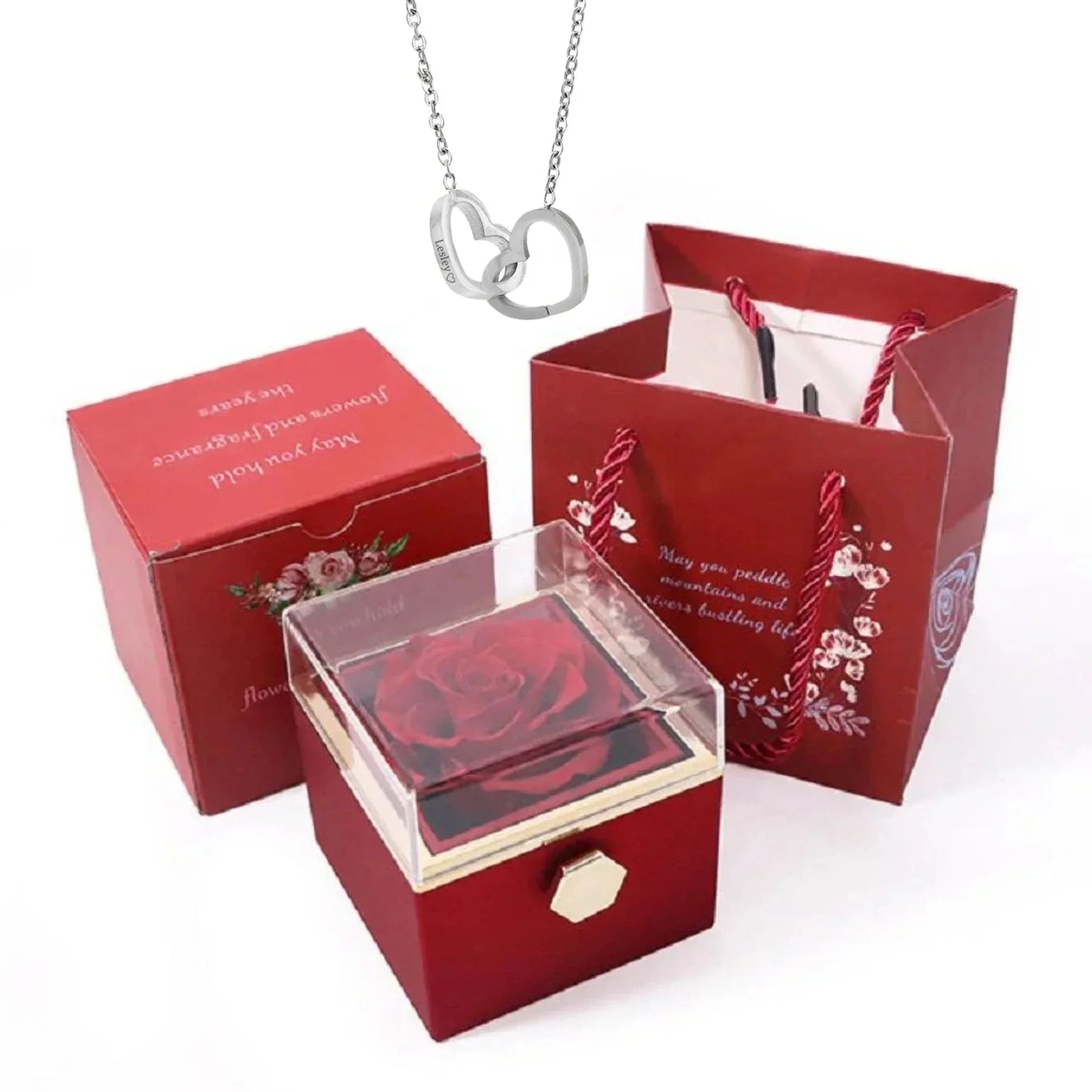 Women's Custom Names Heart Pendant Necklace