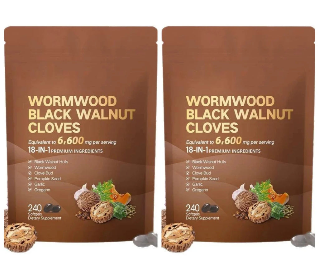 Wormwood Black Walnut Clove Capsules 6600mg Herbal Blend Supplement