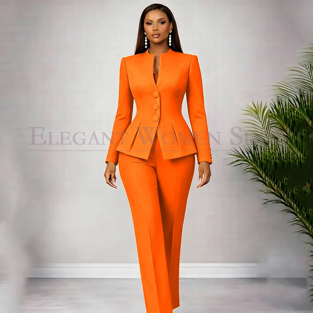 Men's Tailored Two-Piece Blazer and Pants Suit