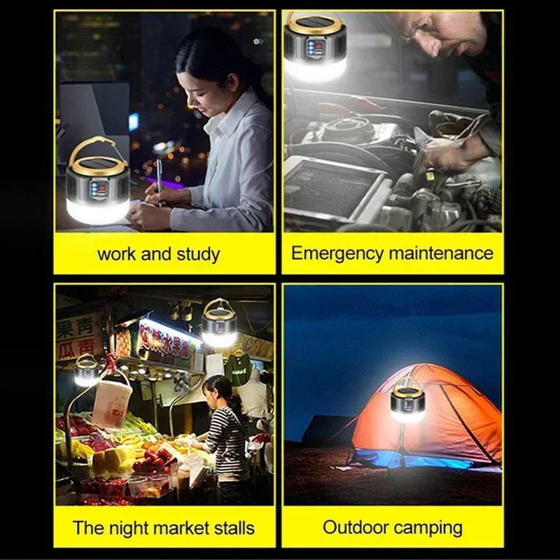 Rechargeable LED Camping Lantern with Remote Control and Power Bank