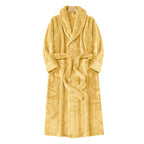 Unisex Thick Coral Fleece Warm Long Kimono Robe