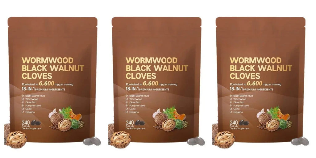 Wormwood Black Walnut Clove Capsules 6600mg Herbal Blend Supplement