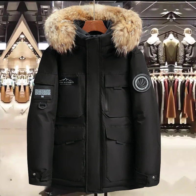 Men's Thick Warm Hooded Winter Parka Coat