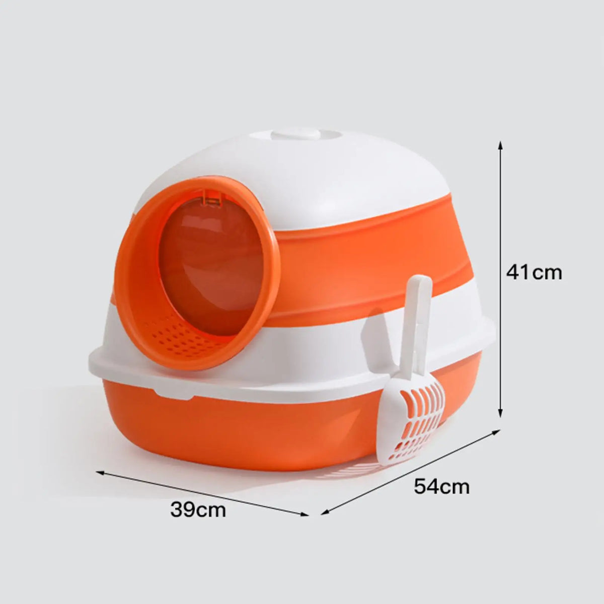 Enclosed Folding Cat Litter Box and Portable Toilet Pan