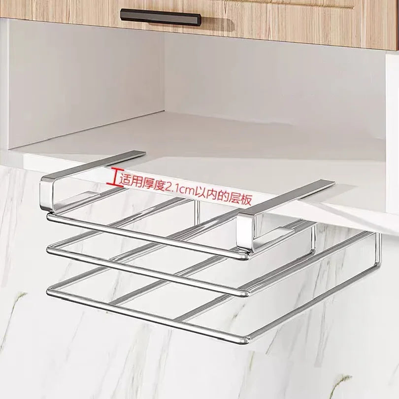Stainless Steel Under Cabinet Cutting Board and Pot Lid Storage Rack