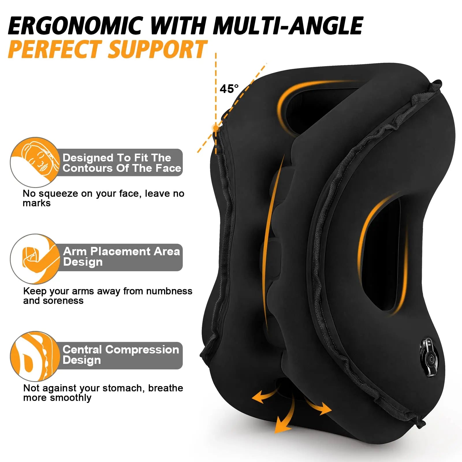 Inflatable Neck Pillow with Eye Mask and Earplugs
