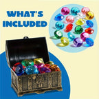16 Big Colorful Diamond Pool Toys with Pirate Treasure Chest for Kids