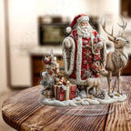 Bohemian Christmas Flat Acrylic Plaque and Desktop Tabletop Ornament