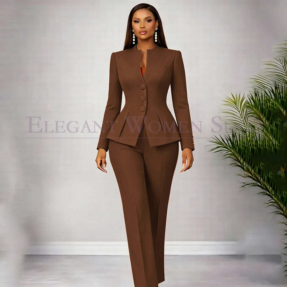 Men's Tailored Two-Piece Blazer and Pants Suit