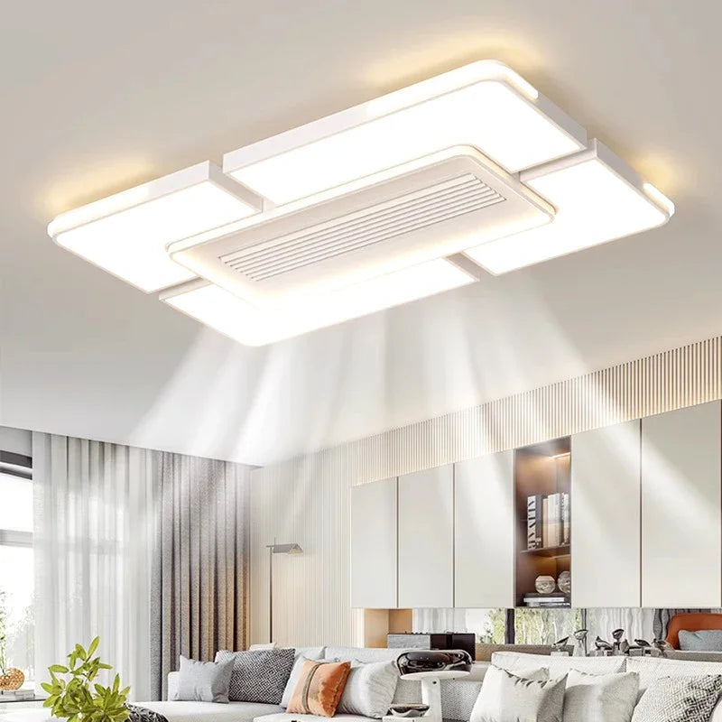 Modern Minimalist LED Ceiling Fan Light with Remote Control