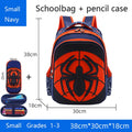Kids' 3D Cartoon Spider Waterproof School Backpack and Pencil Case Set
