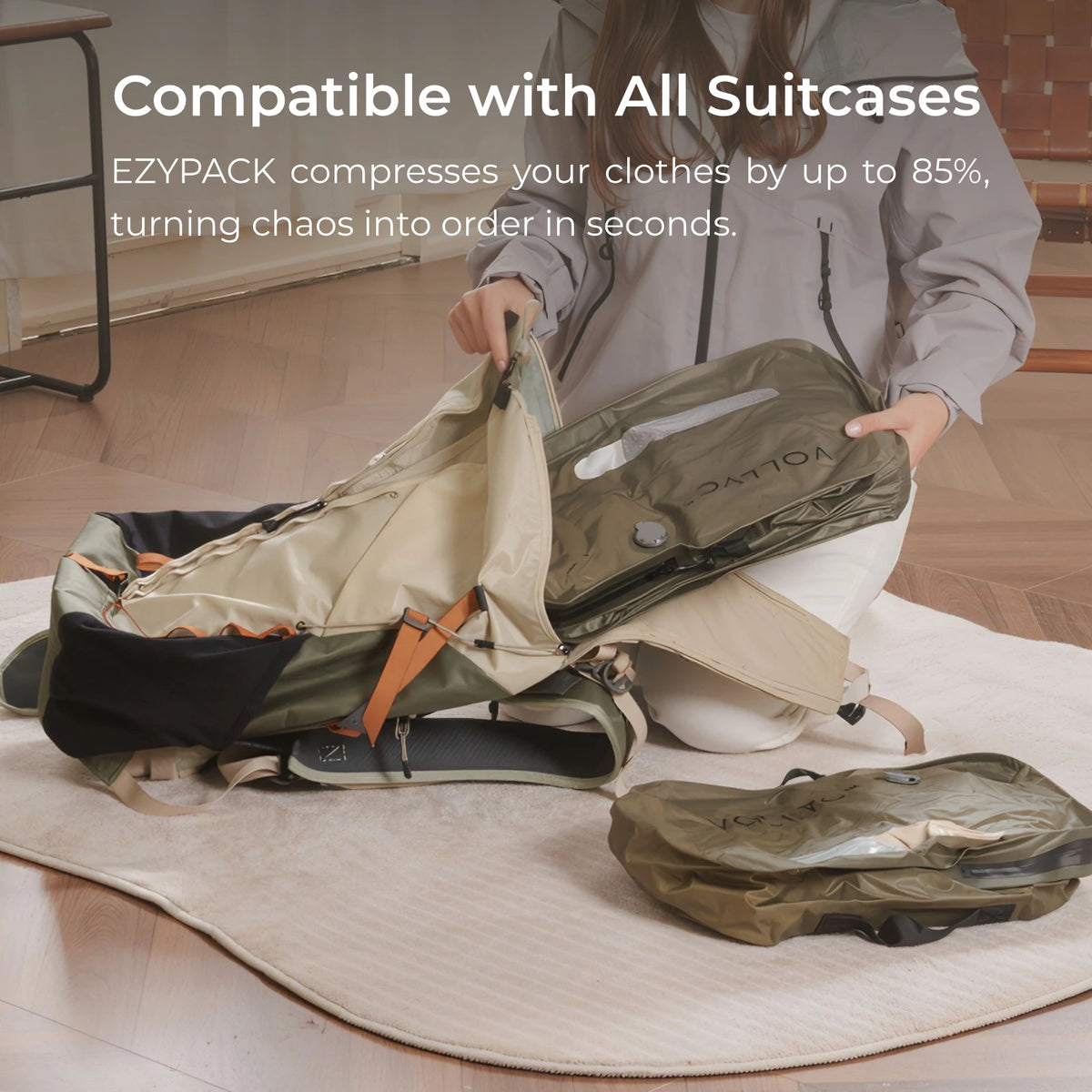 Vacuum Storage Bag and Travel Compression Luggage Bag