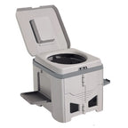 Portable Folding Camping Toilet with Lid and 330-lb Load Capacity
