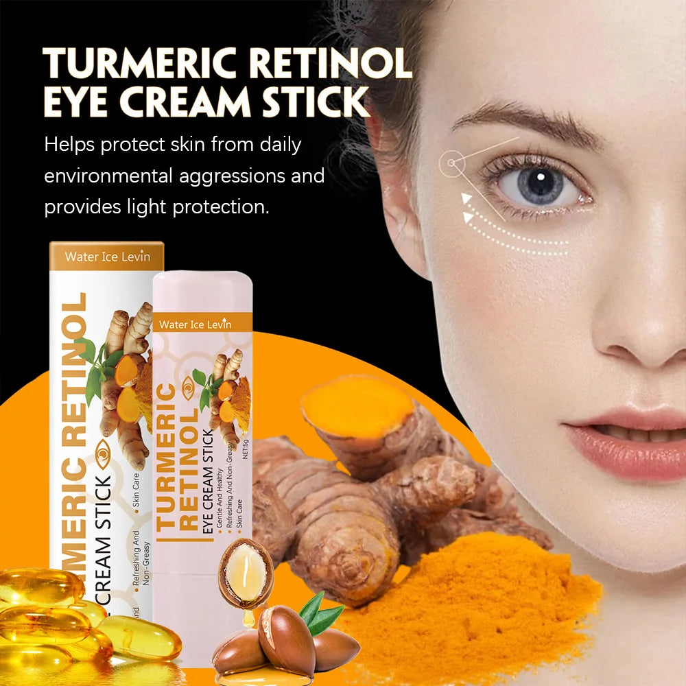 Unisex Turmeric Nourishing Brightening Eye Cream Stick WA-02-331 0.2 oz